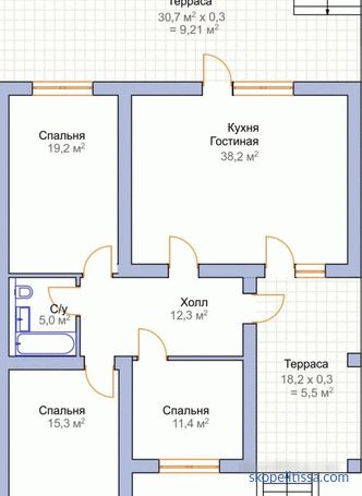 Projects of inexpensive country houses of economy class: planning, construction in Moscow